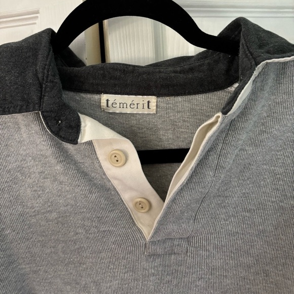 Cropped Button Up Long Sleeve - Picture 2 of 5